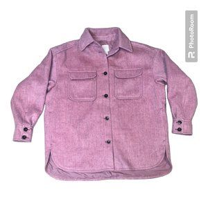 H&M pink brushed wool heavy warm shacket